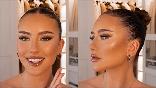 soft glam makeup tutorial the perfect smokey eye amp glowy skin combo [upl. by Lukas]