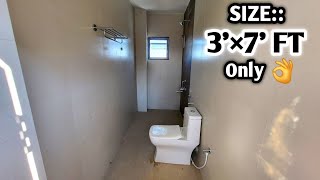 3×7 FT Bathroom Design  Bathroom Tile Design  Very Small Bathroom [upl. by Naahs203]