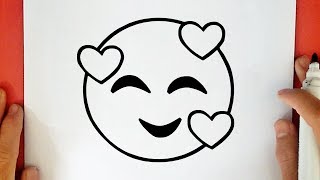 COME DISEGNARE UN EMOJI CON CUORI [upl. by Anelej]