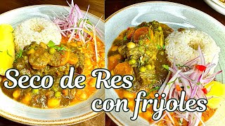 Cómo preparar un rico 🫰👨🏽‍🍳🔥SECO DE RES CON FRIJOLES de una manera sencilla [upl. by Fifine]