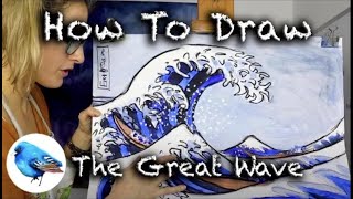 Learn how to draw HOKUSAIS THE GREAT WAVE STEP BY STEP GUIDE Age 5 [upl. by Randa]