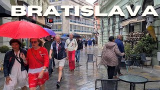 Bratislava Walk Old Town Walking Tour rain caught me [upl. by Lopez]