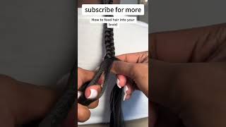 Detail Tutorial  Step By Step To Feed Hair Into Braids [upl. by Bekaj27]