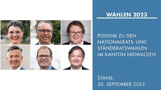 Live aus Stans Podium zu den Wahlen im Kanton Nidwalden [upl. by Haskell529]