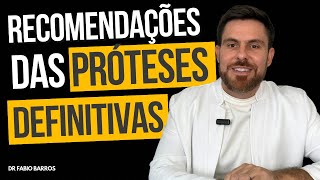 PRÓTESES FACIAIS DEFINITIVAS  RECOMENDAÇÕES [upl. by Aicsila]