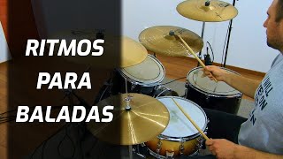 RITMOS de BATERIA para BALADAS  Clases de batería [upl. by Ramilahs]