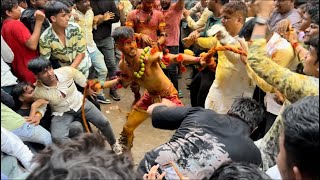 Potharaju Beating at Chudi Bazar Bonalu 2024  Old City Bonalu 2024  Potharaju Entry  Potraj Entry [upl. by Wing307]