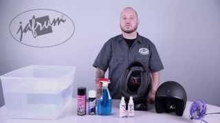 How To Clean a Motorcycle Helmet  Jafrumcom [upl. by Kordula]