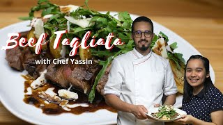 Beef Tagliata  Delicious Steak Recipe with Chef Yassin [upl. by Ajnotal]