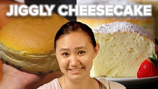 How To Make The Most Jiggly Cheesecake For Beginners [upl. by Airdnazxela]