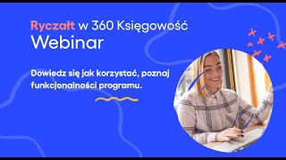 Ryczałt w programie 360 Księgowość  webinar [upl. by Lennor]