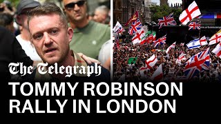 We want our country back Thousands march at Tommy Robinson rally [upl. by Brenton]