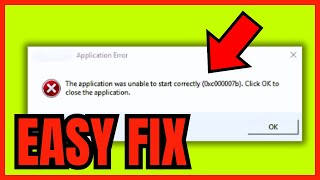 How To FIX 0xc000007b ERROR This Application Was Unable To Start Correctly 2024 [upl. by Attenra]