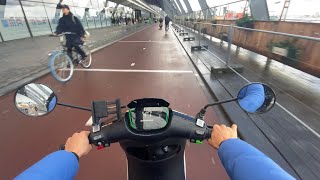 ELEKTRIC SCOOTER in Amsterdam 50 kmh [upl. by Trenna]