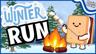 Winter run 🏃‍♂️❄️ Winter Chase ❄️ Winter Brain Break ❄️ Just dance ❄️ Winter Games for Kids [upl. by Seton]