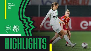 Serie A femminile 2324  RomaSassuolo 30  Highlights 2324 [upl. by Lach]