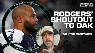 Aaron Rodgers spills WISDOM on Dak Prescotts Here We Go call amp more cadences 🧠  Pat McAfee Show [upl. by Somerset]