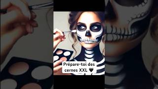 Quand Ton Maquillage d’Halloween Tourne au Cauchemar💀💋maquillage squelette 🖤 [upl. by Allix304]