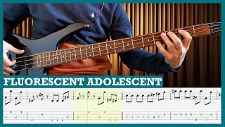 Bass Cover Arctic Monkeys  Fluorescent Adolescent  Learn with Cover and Tab  Tutorial [upl. by Aleda]