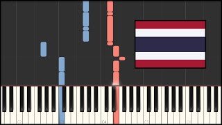 Thailand National Anthem Piano Tutorial [upl. by Cindee]