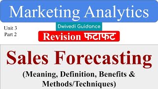 Sales Forecasting methodsMarketing Analytics simple moving average exponential smoothing method [upl. by Senecal]