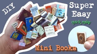 REALLY MORE mini BOOKS Super QUICK amp EASY DIY miniature BOOKS MiniatureBooks DollhouseBooks [upl. by Annaid461]