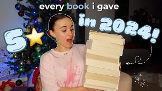 EVERY BOOK I GAVE 5⭐️ IN 2024 ✨📖  bookmas day 9 🎄 [upl. by Asilegna]