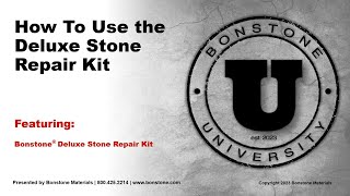 How to use the Deluxe Stone Repair Kit │ Bonstone Materials [upl. by Haimorej]