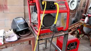 Running a Lincoln Ac225 Welder With A Generator [upl. by Binni]