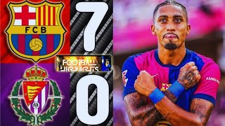 Barcelona vs Valladolid 70 Full Match Highlights Extended 2024 [upl. by Namie]