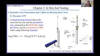 Foundation EngineeringChapter2In Situ Soil Testing Part11Dynamic Cone Penetration and CBR Tests [upl. by Delaryd]