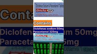 Diclo plus tablet  diclofenac tablet uses  diclo para tablet dose diclofenac medicine shorts [upl. by Fremont847]