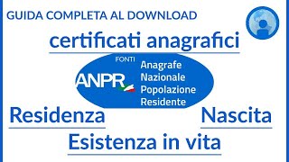 Scaricare il certificato di RESIDENZA NASCITA e ESISTENZA IN VITA  Guida Completa [upl. by Atiuqnahs]