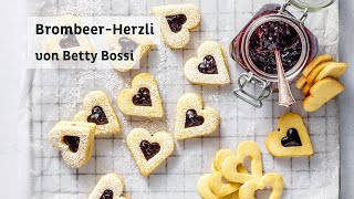 BrombeerHerzli  Rezept von Betty Bossi [upl. by Eliath503]