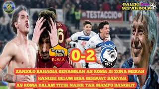 AS Roma 02 Atalanta 🔥 kembali kalah di kandang 🔥 serigala kehilangan aumannya [upl. by Shue288]