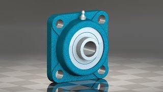 Square Flange Bearing Unit I SOLIDWORKS Tutorial  1080p HD [upl. by Ynnad]