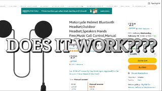 DOES THE CHEAP AMAZON BLUETOOTH HEADSET FOR HELMETS WORK [upl. by Susana197]