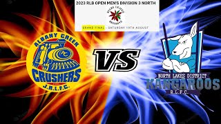 2023 Grand Final  Open Mens  Div 3  Albany Creek Crushers Vs North Lakes Kangaroos 19082023 [upl. by Aniwde]