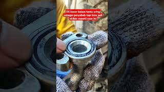 Oil hydraulic leak alatberatpertambangan mechanic alatberat maintenance shorts shortvideo [upl. by Acissj]