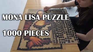 Mona Lisa 1000 pieces puzzle timelapse  Clementoni [upl. by Elleinahc]