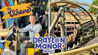 Drayton Manor The Wave FIRST RIDE amp NEW Coaster Construction Update [upl. by Jacoba431]