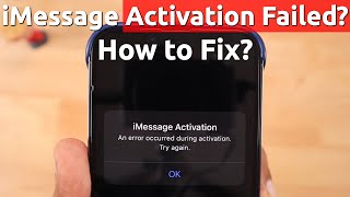 iMessage Activation UNSUCCESSFUL or FAILED 🔥 How to Fix [upl. by Pillyhp]