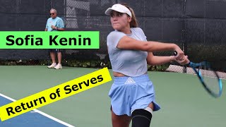 Sofia Kenin 🎾🔥 Return of Serves 🎾🔥 San Diego Open 🔥 WTA tennis 2023 🎾 [upl. by Lahpos]