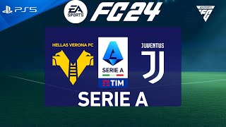 FC 24 Verona vs Juventus  Serie A 202425  PS5 [upl. by Arbuckle]