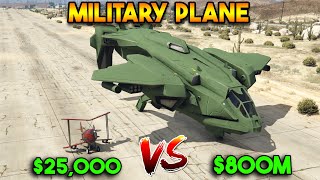 GTA 5  CHEAP VS EXPENSIVE MILITARY PLANE WHICH IS BEST [upl. by Annay]