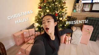 WHAT I GOT FOR CHRISTMAS  wrapping amp opening presents haul  VLOGMAS WEEK 3 [upl. by Radec]