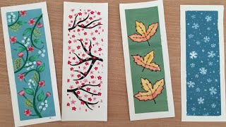 Easy diy bookmarks  Seasons painting  Painting bookmarks [upl. by Ohcirej]