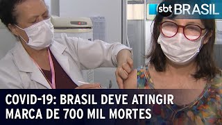 Covid19 Brasil deve atingir marca de 700 mil mortes  SBT Brasil 270323 [upl. by Adoree]