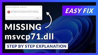 msvcp71dll Error Windows 11  2x FIX  2023 [upl. by Nitsruk]