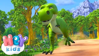 Here comes the dinosaurs 🦖  Dinosaur Song for Kids  HeyKids Nursery Rhymes [upl. by Yddur]